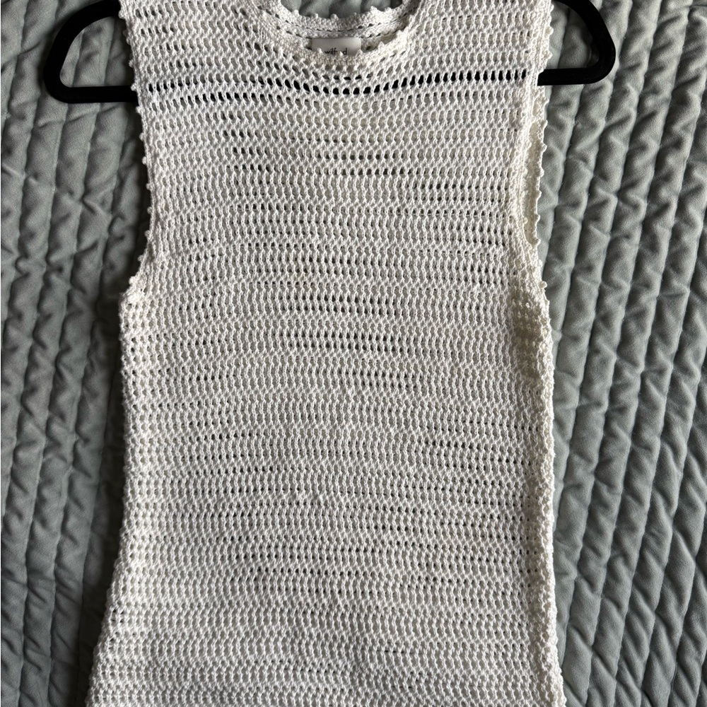 Wilfred XS crochet cream top